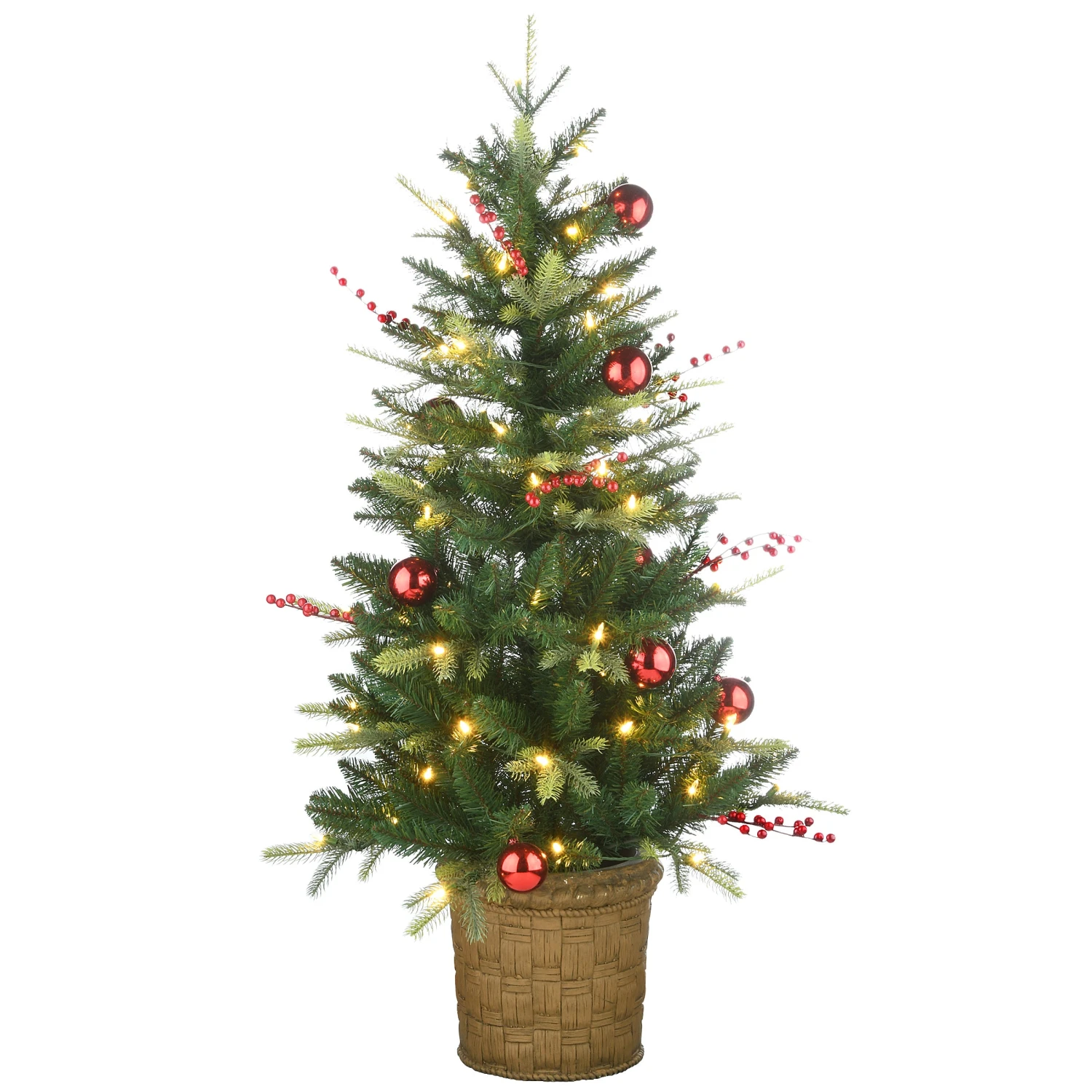 4 Ft. Pre-Lit Scotch Creek Fir Tree With LED Lights 1 4 Ft. Pre-Lit Scotch Creek Fir Tree With LED Lights