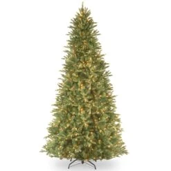 12 Ft. Pre-Lit Tiffany Fir Slim Tree With Clear Lights