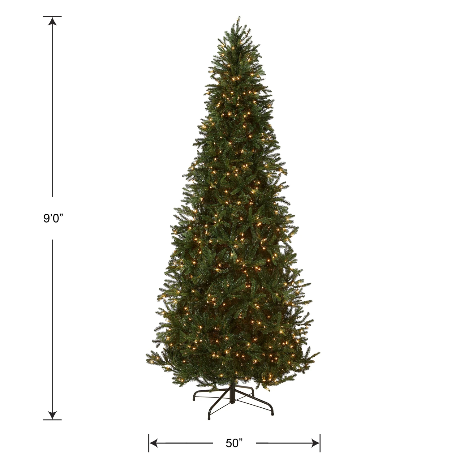 9 Ft. Pre-Lit Tiffany Fir Slim Tree With Clear Lights - PE Branch Tips 8 9 Ft. Pre-Lit Tiffany Fir Slim Tree With Clear Lights - PE Branch Tips - Image 8