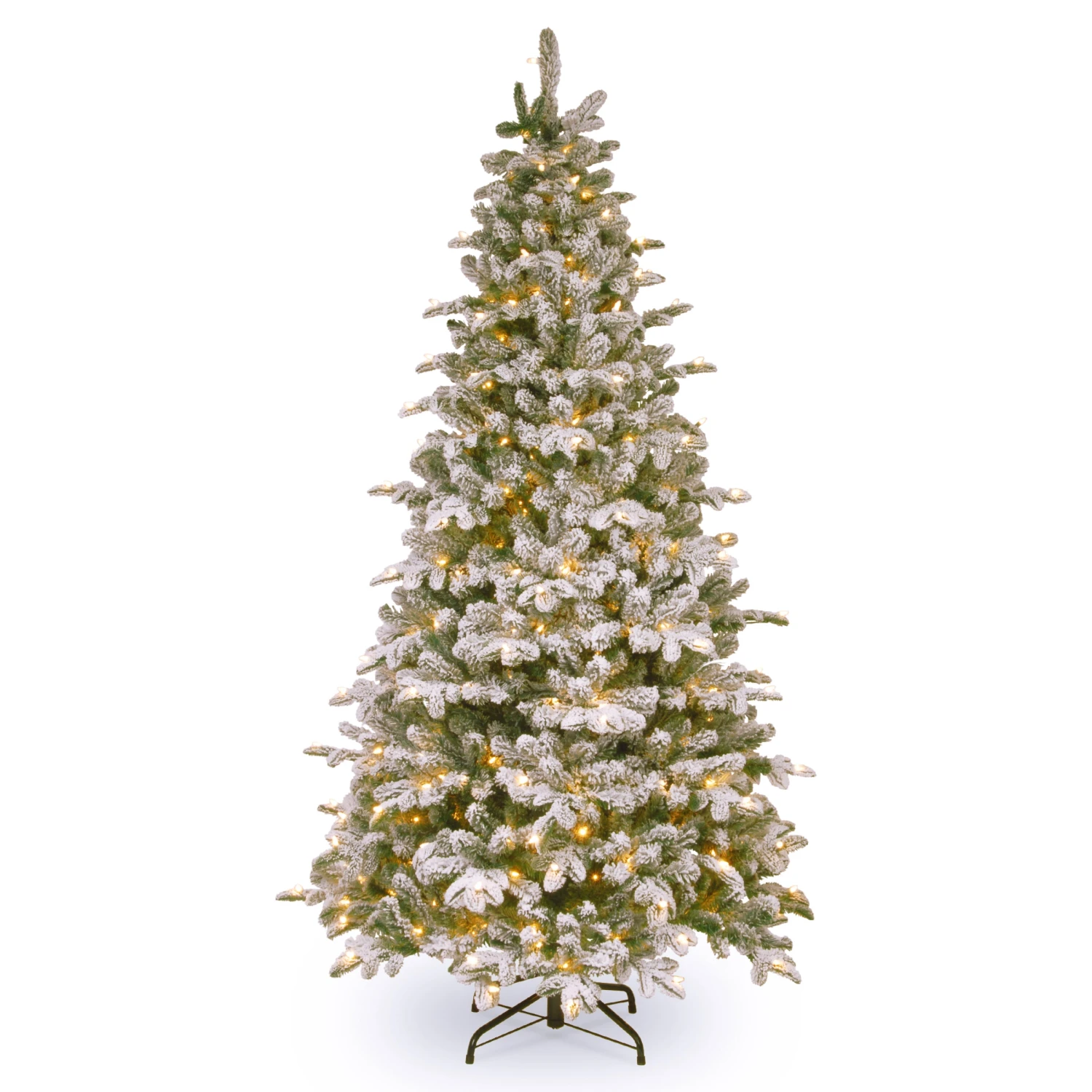 6.5 Ft. Pre-Lit Snowy Everest Fir Medium Tree With Clear Lights 7 6.5 Ft. Pre-Lit Snowy Everest Fir Medium Tree With Clear Lights - Image 7