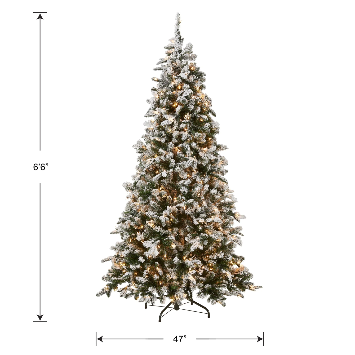 6.5 Ft. Pre-Lit Snowy Everest Fir Medium Tree With Clear Lights 5 6.5 Ft. Pre-Lit Snowy Everest Fir Medium Tree With Clear Lights - Image 5