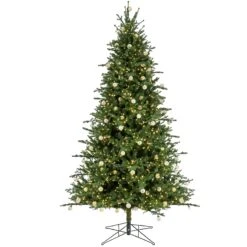 10 Ft. Pre-Lit Aspen Pine Hinged Tree With Warm White LED Light