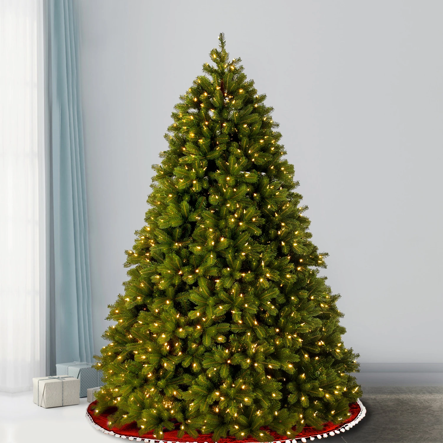 7.5 Ft. Pre-Lit Deluxe Downswept Douglas Fir Tree With PowerConnect Dual Color LED Lights 6 7.5 Ft. Pre-Lit Deluxe Downswept Douglas Fir Tree With PowerConnect Dual Color LED Lights - Image 6