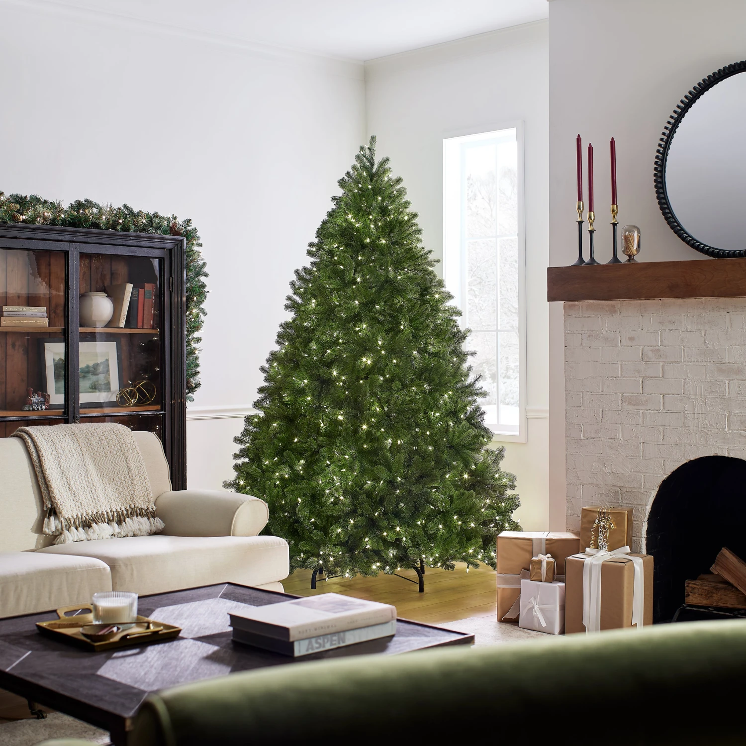 7.5 Ft. Pre-Lit Deluxe Downswept Douglas Fir Tree With PowerConnect Dual Color LED Lights 9 7.5 Ft. Pre-Lit Deluxe Downswept Douglas Fir Tree With PowerConnect Dual Color LED Lights - Image 9