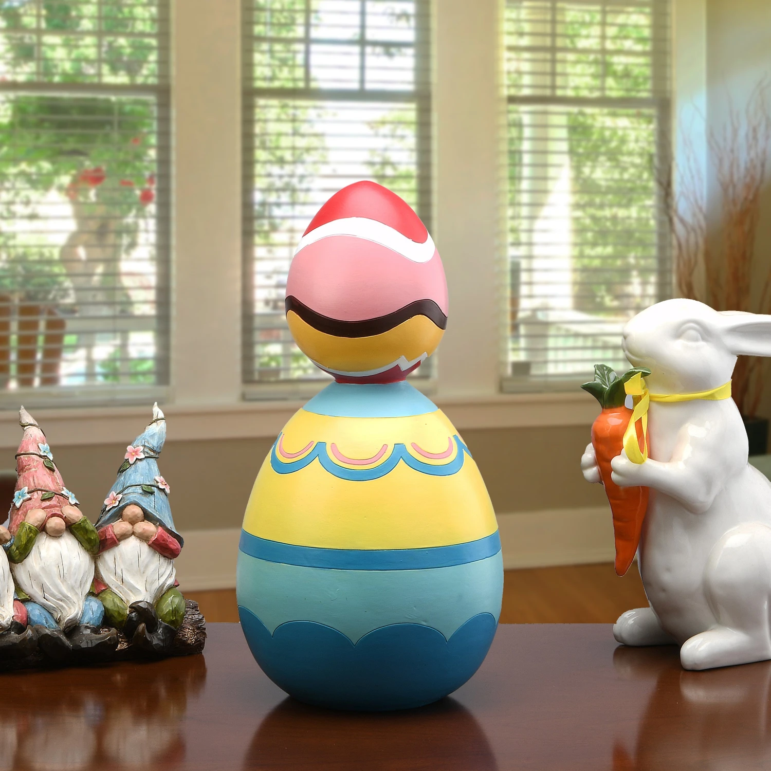 16 In. Stacked Eggs Table Decoration 2 16 In. Stacked Eggs Table Decoration - Image 2