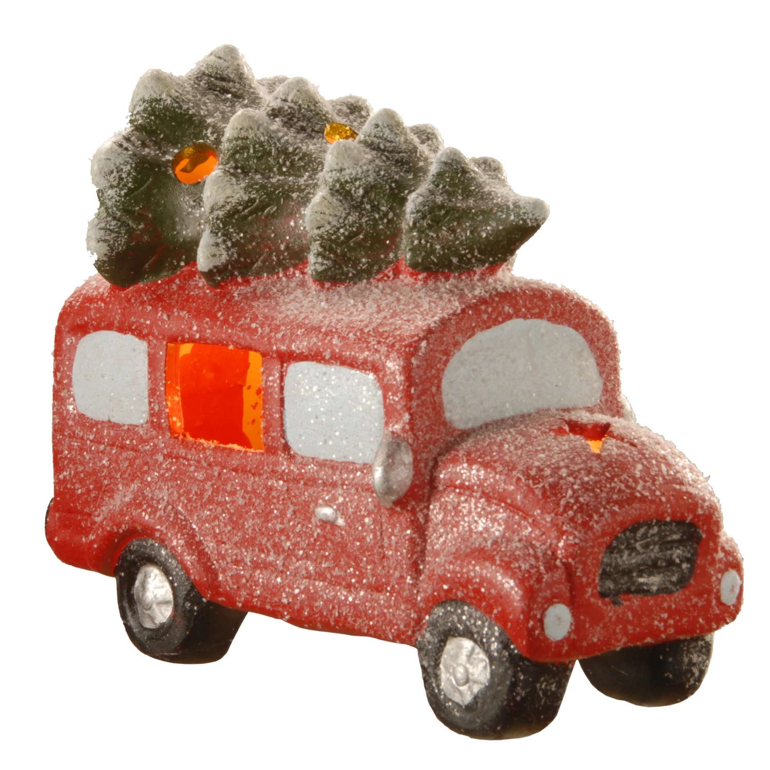 7 In. Terracotta Holiday Truck With Warm White LED Lights 2 7 In. Terracotta Holiday Truck With Warm White LED Lights - Image 2