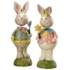 8 In. Easter Mr. & Mrs. Rabbit Couple Table Decoration