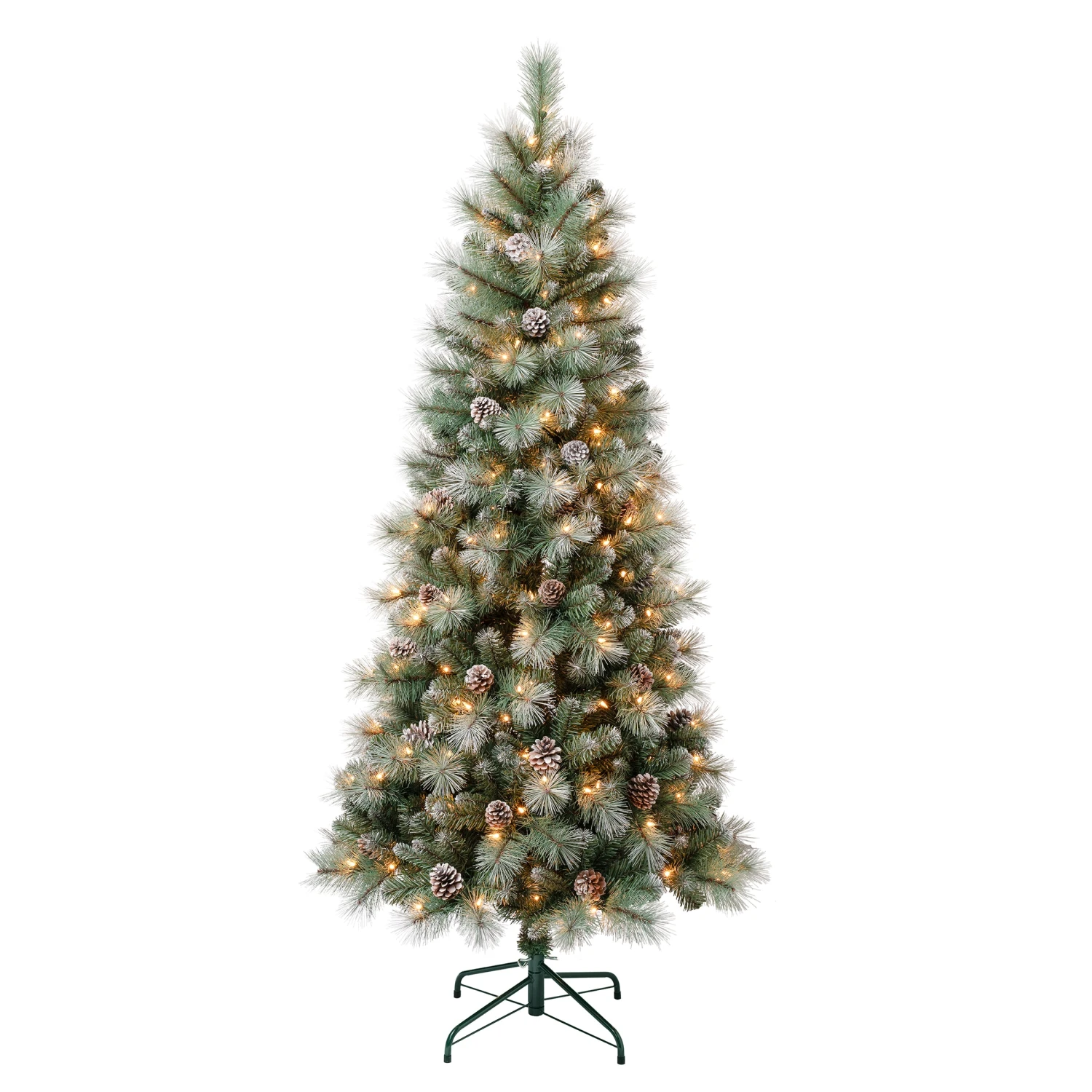 6 Ft. Pre-Lit Perry Mixed Pine Tree With Clear Lights 1 6 Ft. Pre-Lit Perry Mixed Pine Tree With Clear Lights