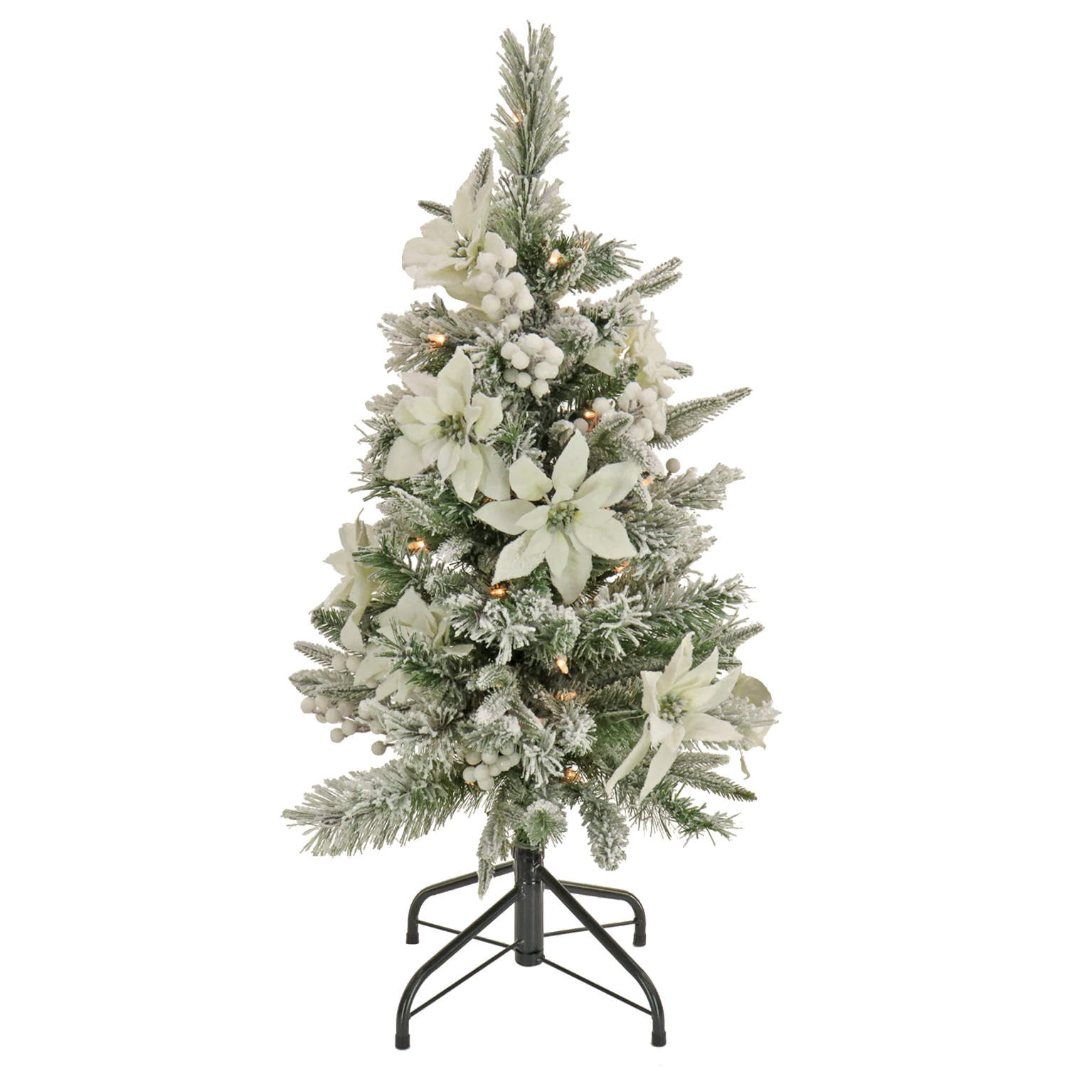 3 Ft. Pre-Lit Frosted Colonial Slim Tree With Clear Lights 1 3 Ft. Pre-Lit Frosted Colonial Slim Tree With Clear Lights