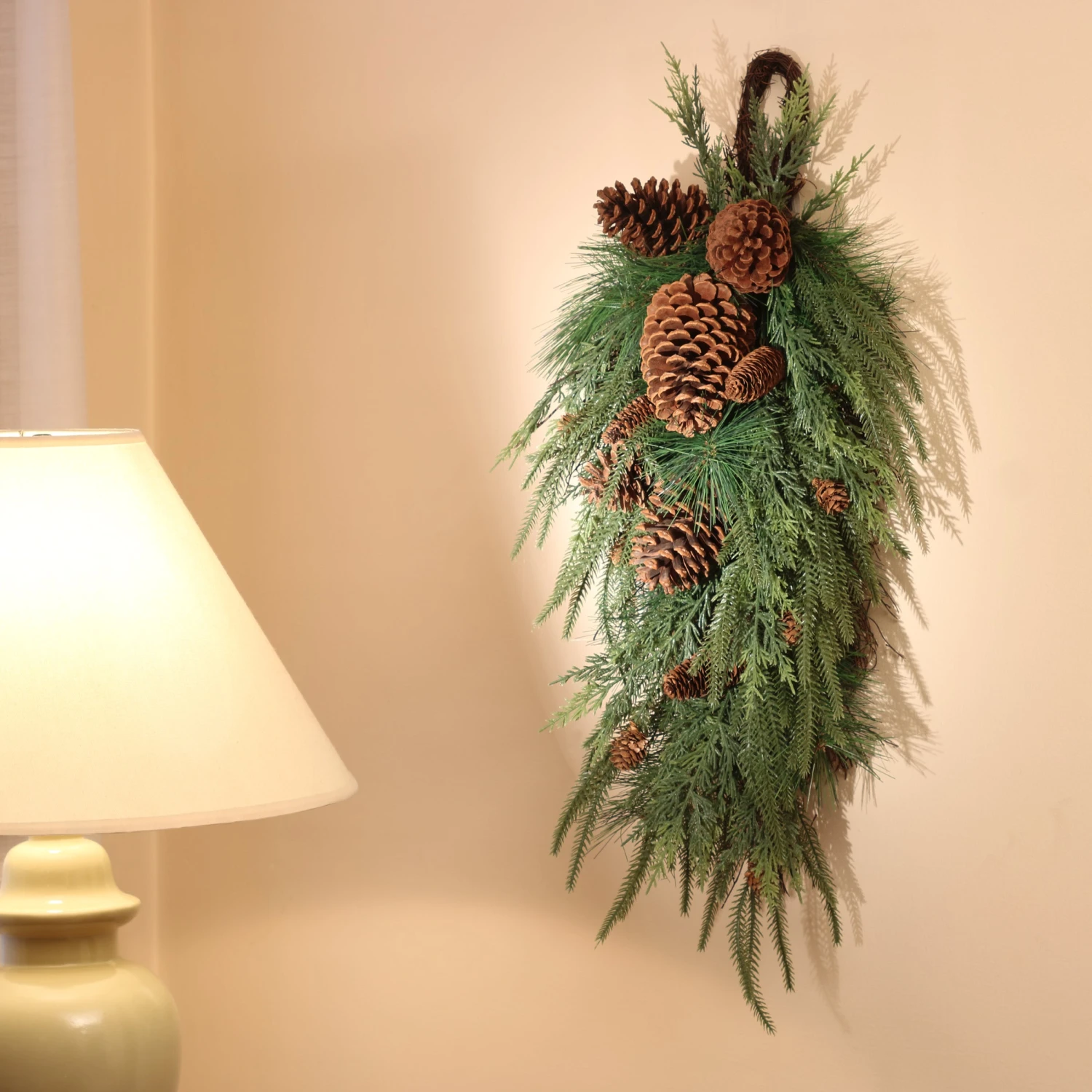 32 In. Mixed Pine Christmas Teardrop 2 32 In. Mixed Pine Christmas Teardrop - Image 2