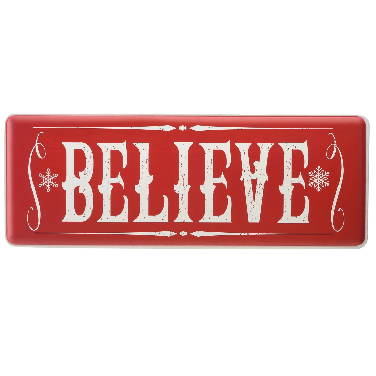 31 In. Believe Horizontal Holiday Wall Sign 1 31 In. Believe Horizontal Holiday Wall Sign