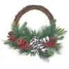 24 In. Mixed Pine And Berries Decorated Wreath