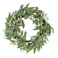 24 In. Mixed Leaves Decorated Wreath