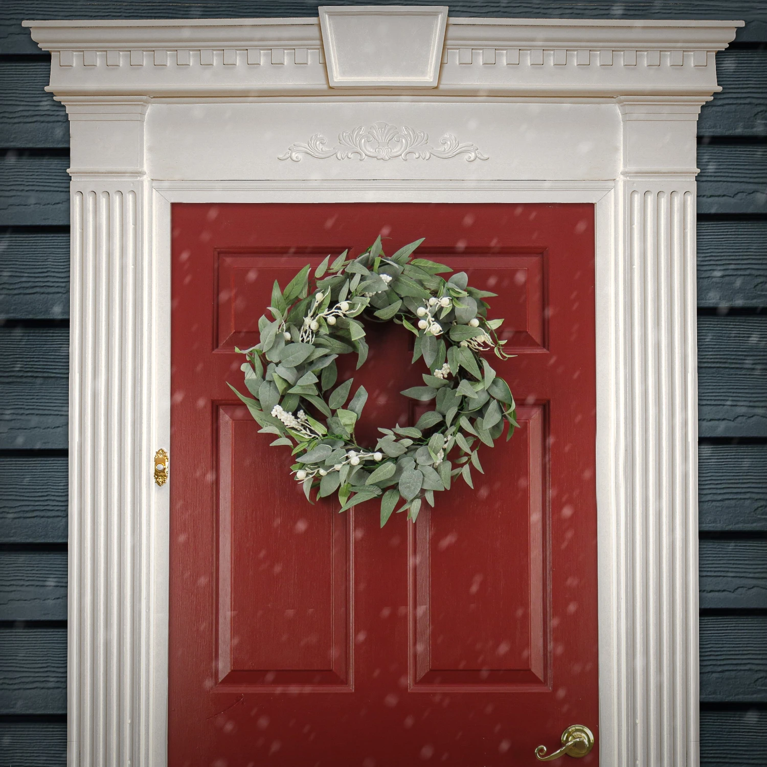 24 In. Mixed Leaves Decorated Wreath 2 24 In. Mixed Leaves Decorated Wreath - Image 2