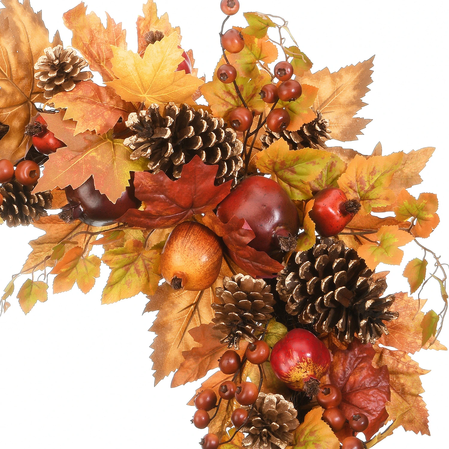 30 In. 2-Piece Fall Door Corners With Maple Leaves, Pine Cones, Pomegranates, Berry Clusters 7 30 In. 2-Piece Fall Door Corners With Maple Leaves, Pine Cones, Pomegranates, Berry Clusters - Image 7