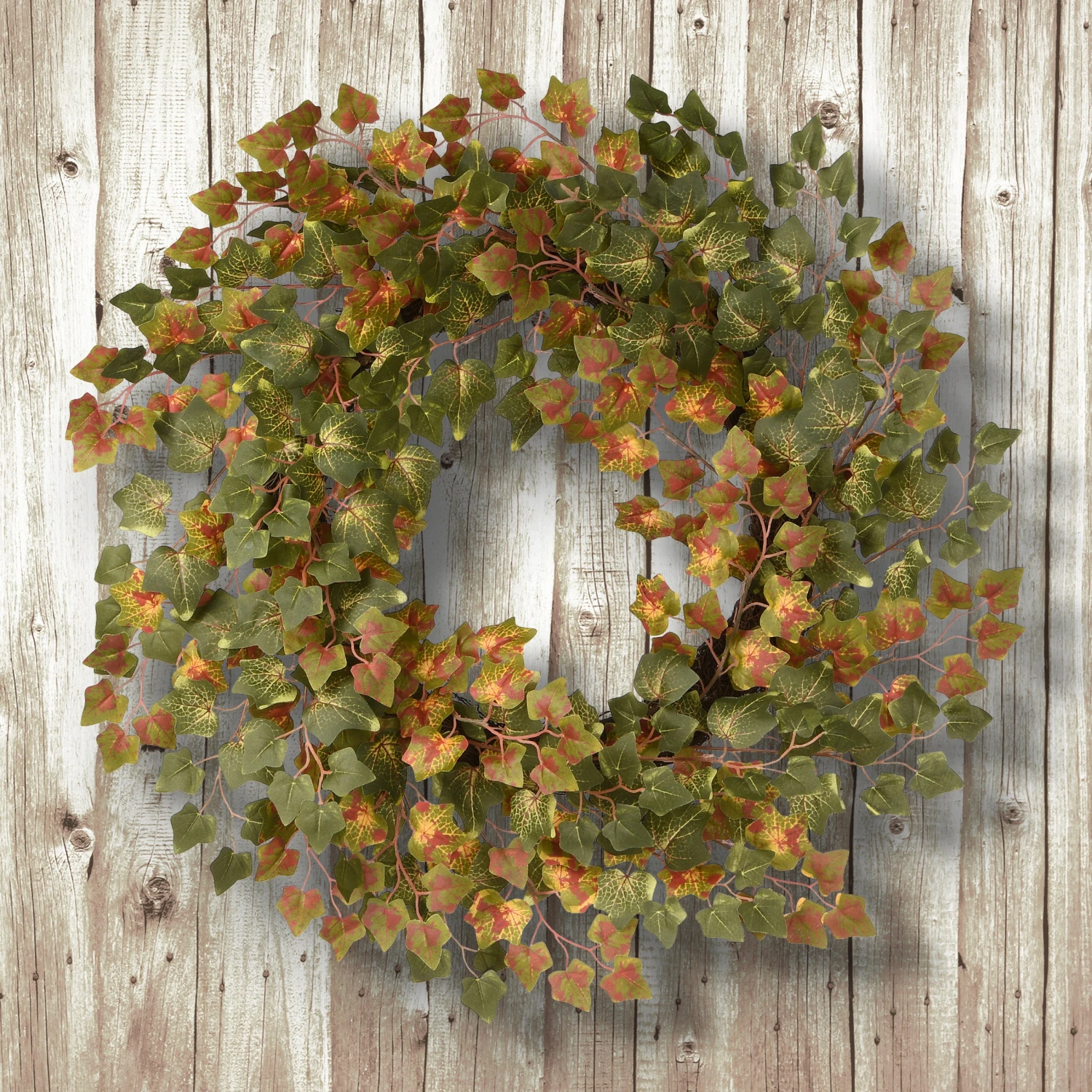 24 In. Fall Wreath With Ivy 2 24 In. Fall Wreath With Ivy - Image 2