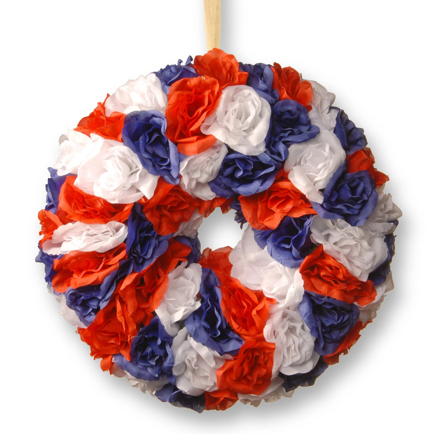 14 In. Patriotic Rose Wreath 1 14 In. Patriotic Rose Wreath