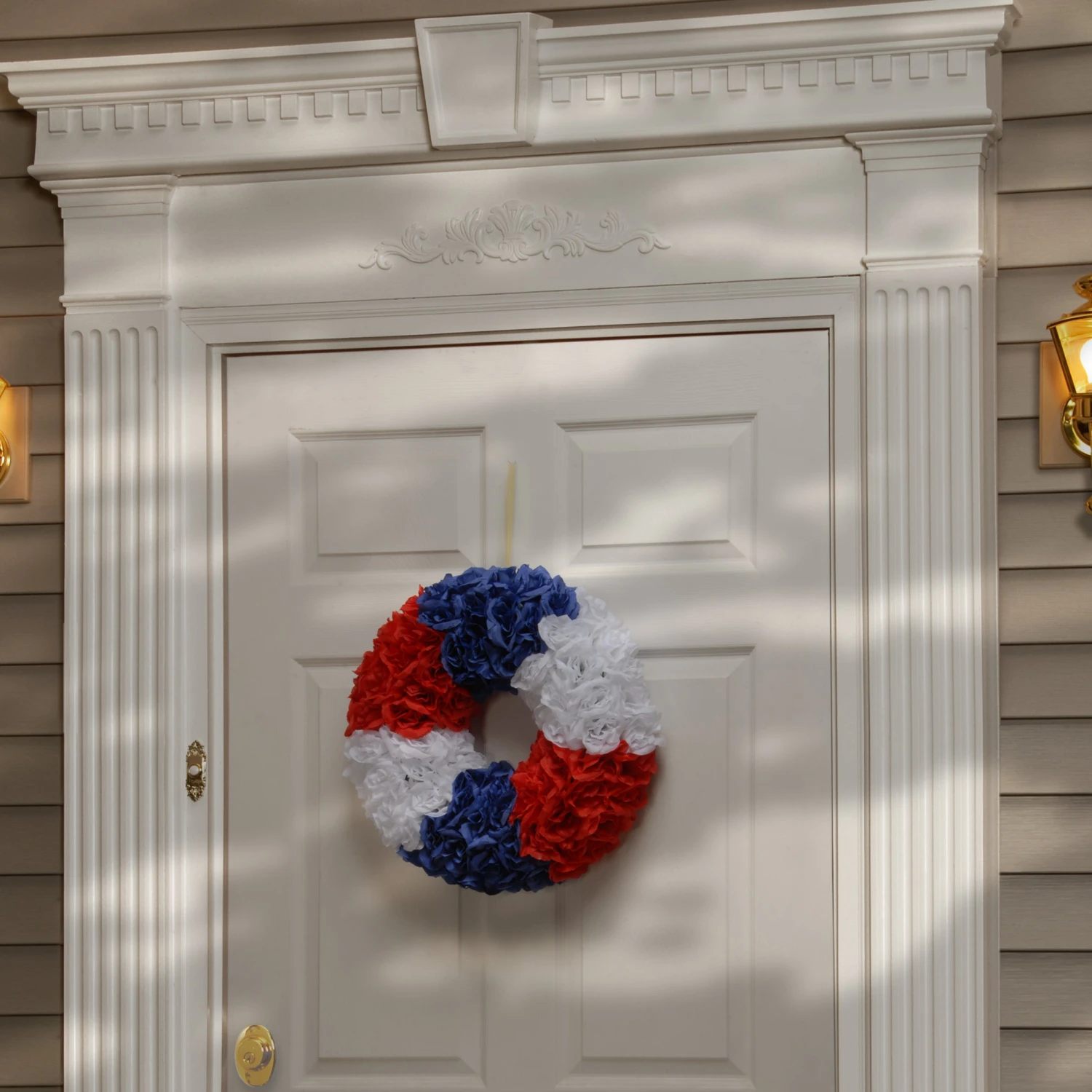 18 In. Patriotic Rose Wreath 2 18 In. Patriotic Rose Wreath - Image 2