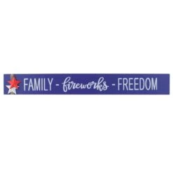 7 In. Patriotic Family-Fireworks-Freedom Table Decoration