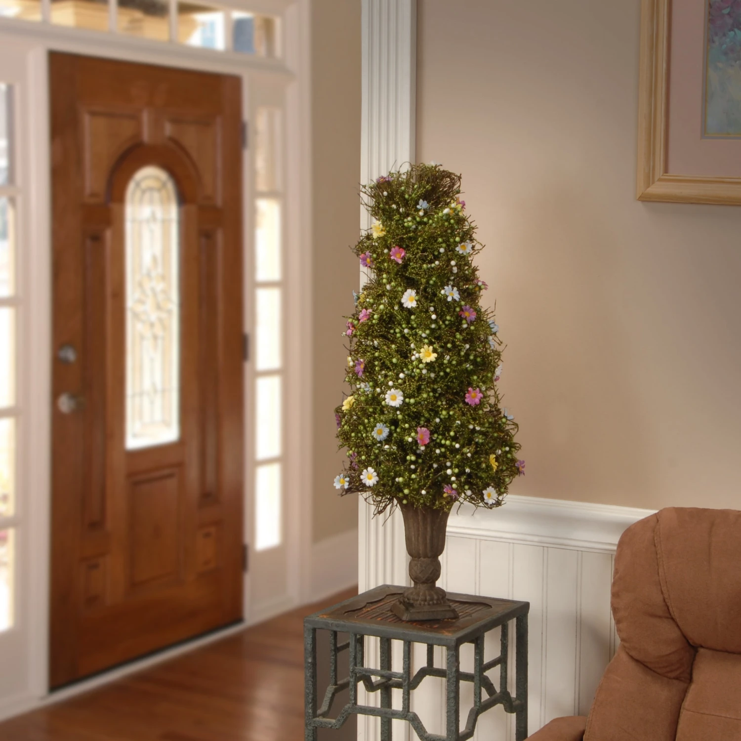 24 In. Spring Floral Decorated Entrance Tree 2 24 In. Spring Floral Decorated Entrance Tree - Image 2