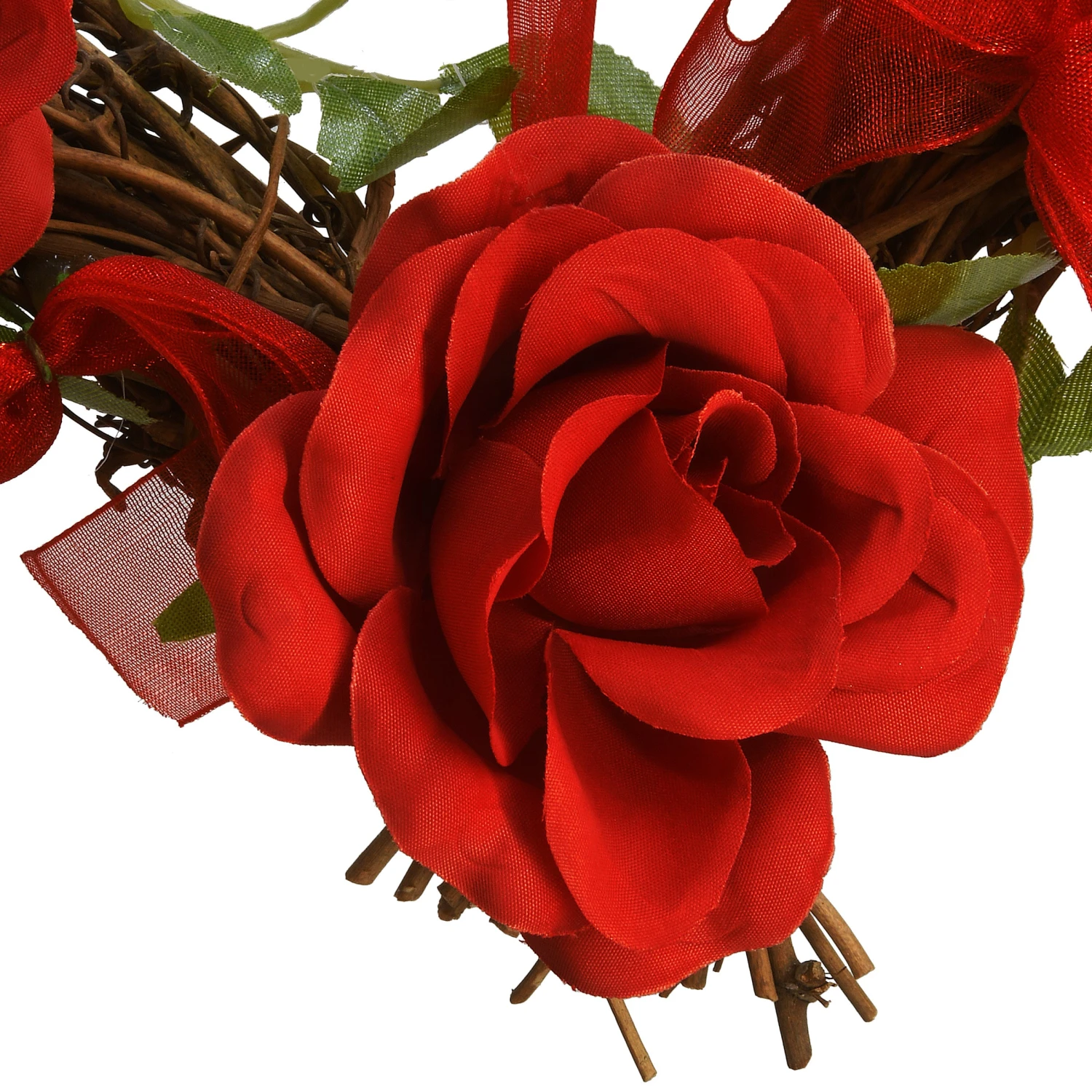 16 In. Valentine's Floral Heart Rose Wreath 3 16 In. Valentine's Floral Heart Rose Wreath - Image 3