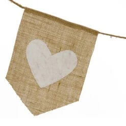 6 Ft. Valentine's Jute Garland With Natural & White Hearts 5 6 Ft. Valentine's Jute Garland With Natural & White Hearts -Christmas Trees Sales RAV 22G421H2 1 3