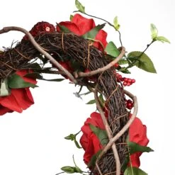 20 In. Valentine's Floral Heart Red Roses Wreath 11 20 In. Valentine's Floral Heart Red Roses Wreath -Christmas Trees Sales RAV A030029B 6