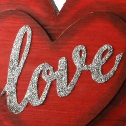 14 In. Valentine's Wooden Heart Hanging Decoration -Christmas Trees Sales RAV H102845 1 5