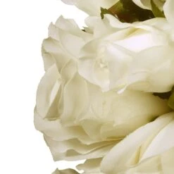 18 In. Valentine's White Roses And Hydrangea Blooms Floral Wreath 7 18 In. Valentine's White Roses And Hydrangea Blooms Floral Wreath -Christmas Trees Sales RAV WL136173 1 3