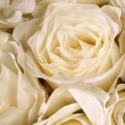 18 In. Valentine's White Roses And Hydrangea Blooms Floral Wreath 8 18 In. Valentine's White Roses And Hydrangea Blooms Floral Wreath -Christmas Trees Sales RAV WL136173 1 4