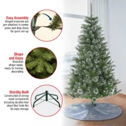 6 Ft. Snowy Sierra Spruce Tree -Christmas Trees Sales SAS64 500 60 Features