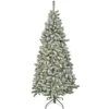 9 Ft. Pre-Lit Snowy Chatham Slim Tree With PowerConnect Dual Colored LED Lights
