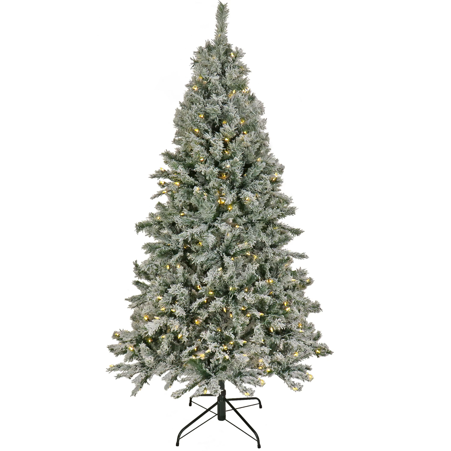 7.5 Ft. Pre-Lit Snowy Harwich Tree With PowerConnect Dual Colored LED Lights 1 7.5 Ft. Pre-Lit Snowy Harwich Tree With PowerConnect Dual Colored LED Lights