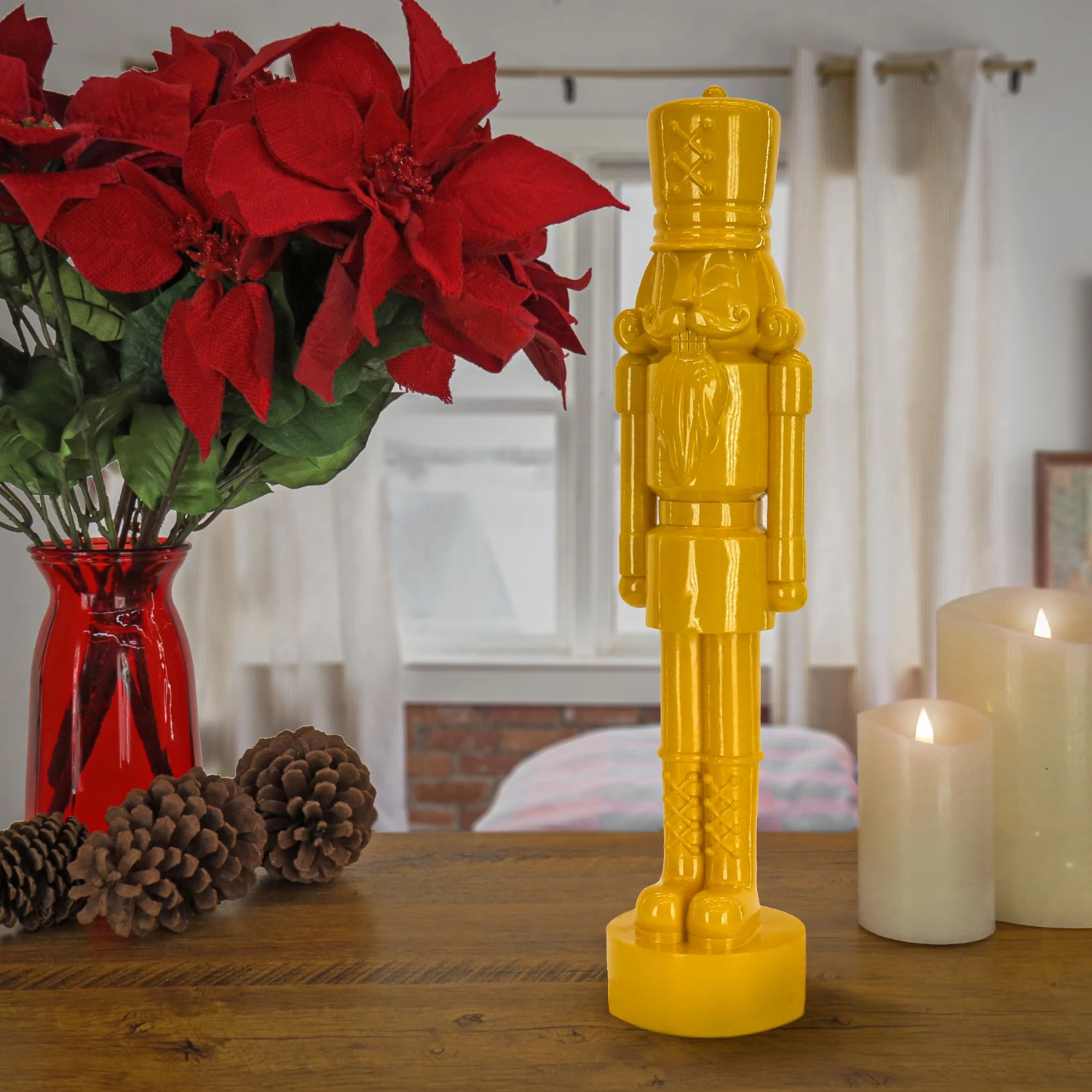 18 In. HGTV Home Collection Nutcracker Christmas Decor, Yellow 2 18 In. HGTV Home Collection Nutcracker Christmas Decor, Yellow - Image 2