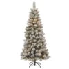 7.5 Ft. Pre-Lit Snowy Bristle PineSlim Tree With Clear Lights