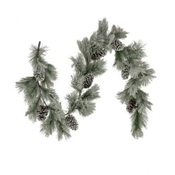 7 Ft. Snowy Pine Plastic Garland