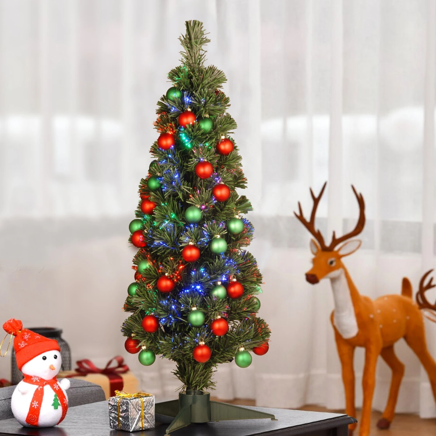 36 In. Pre-Lit Fiber Optic Fireworks Ornament Tree 2 36 In. Pre-Lit Fiber Optic Fireworks Ornament Tree - Image 2