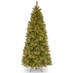 7.5 Ft. Pre-Lit Tacoma Pine Slim Tree With Clear Lights
