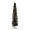 6 Ft. Pre-Lit Tinsel Collection Black Tree With Clear Lights
