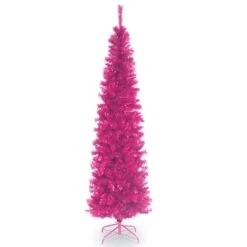 7 Ft. Tinsel Collection Pink Tree
