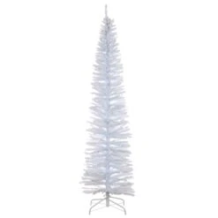 7 Ft. Tinsel Collection White Iridescent Tree