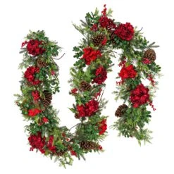 9 Ft. Pre-Lit Vienna Waltz Decorated Garland With LED Lights