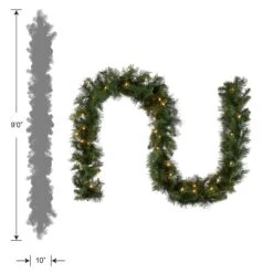 9 Ft. Pre-Lit Winchester Pine Garland With Clear Lights 7 9 Ft. Pre-Lit Winchester Pine Garland With Clear Lights -Christmas Trees Sales WCH7 300 9A 1 Silo Dim
