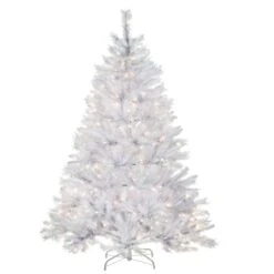 6 Ft. Pre-Lit Winchester Pine White Tree With Clear Lights
