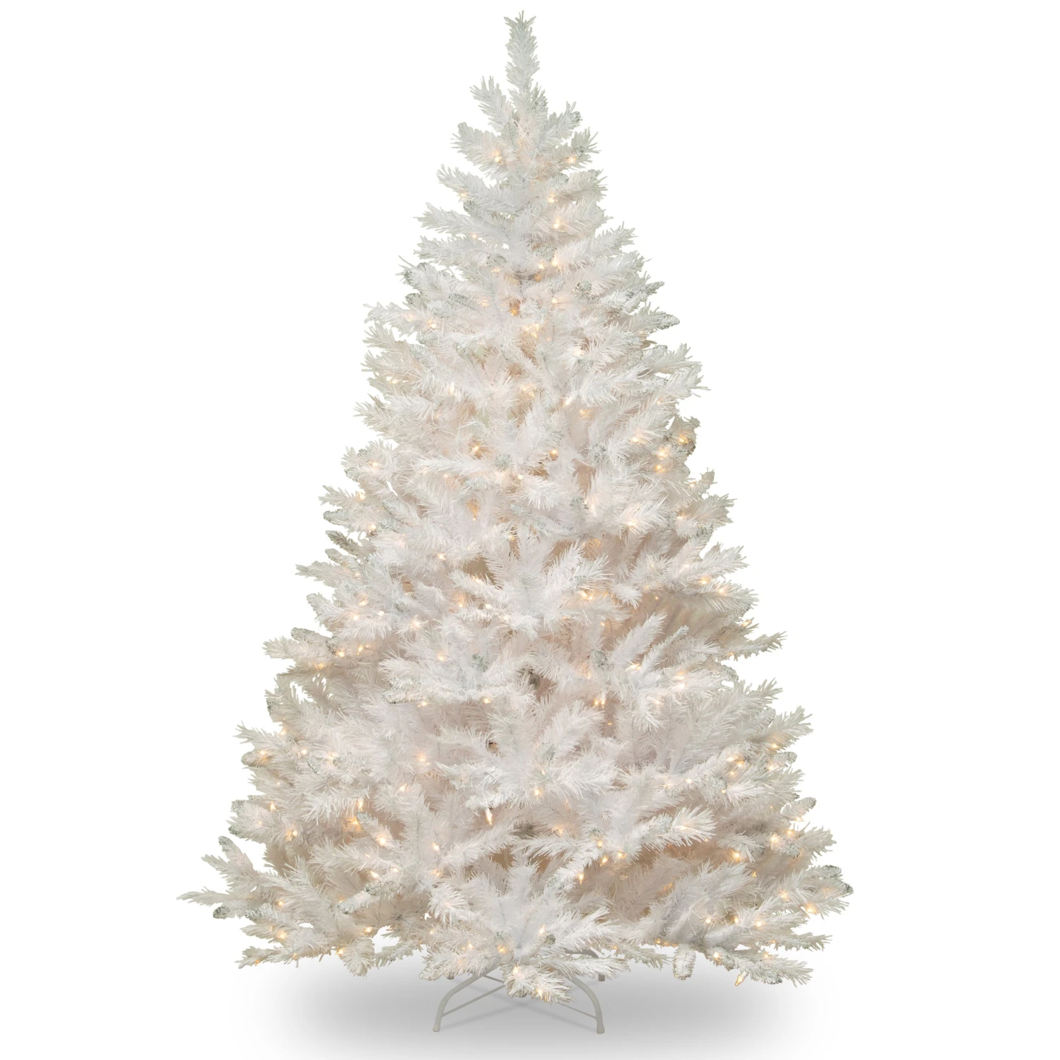 7 Ft. Pre-Lit Winchester Pine White Tree With Clear Lights 1 7 Ft. Pre-Lit Winchester Pine White Tree With Clear Lights