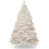 7.5 Ft. Pre-Lit Winchester Pine White Tree With Clear Lights And Silver Glitter