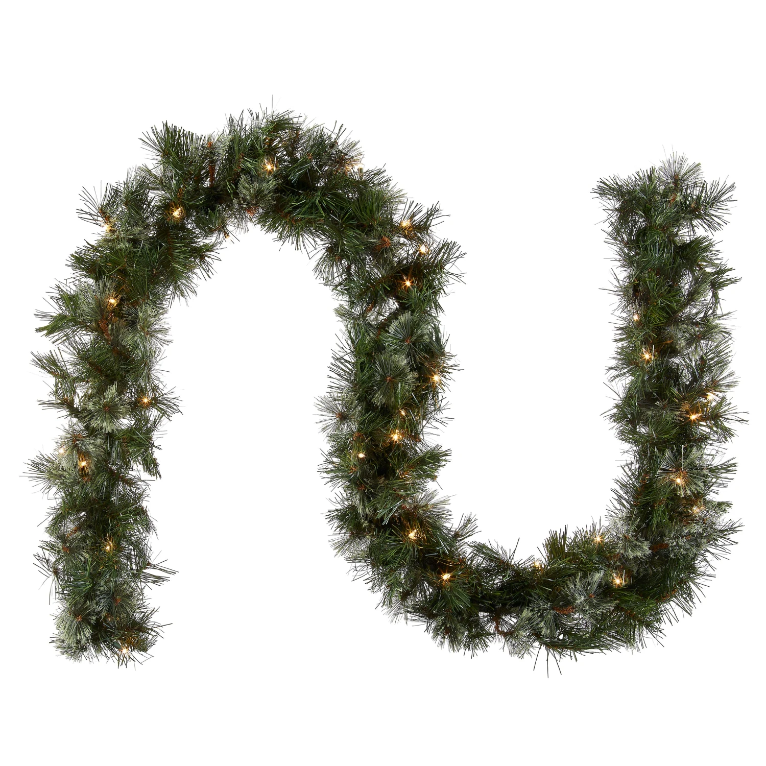 9 Ft. Pre-Lit Wispy Willow Garland With Clear Lights 1 9 Ft. Pre-Lit Wispy Willow Garland With Clear Lights