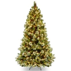 7.5 Ft. Pre-Lit Wintry Pine Medium Tree With Clear Lights