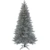 7.5 Ft. Pre-Lit Christmas Crystal Pine Silver Metallic Tree