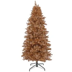 9 Ft. Pre-Lit Christmas Rose Gold Metallic Tree